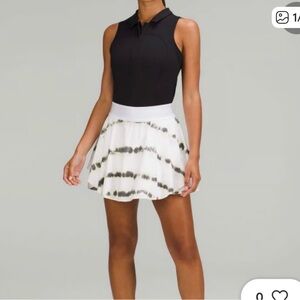 Lululemon court rival White and Gray Tie-Dye Skirt, size 6
